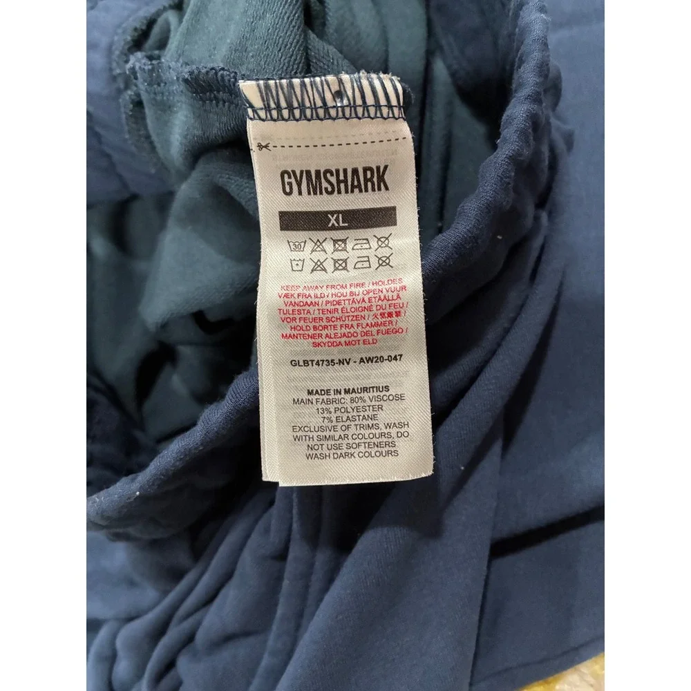 Gymshark Mens XL Navy Blue‎ Tapered Joggers Sweatpants GLBT4735-NV Activewear